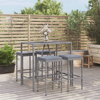 Tuinbarset Met Kussens Poly Rattan