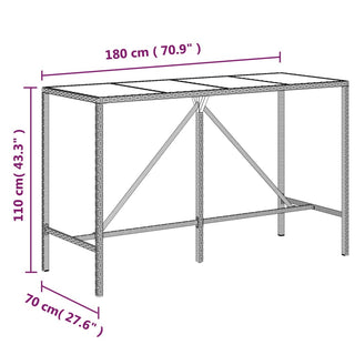 Tuinbarset Poly Rattan En Massief Acaciahout