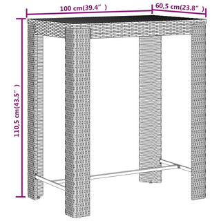 Tuinbarset Poly Rattan En Massief Acaciahout