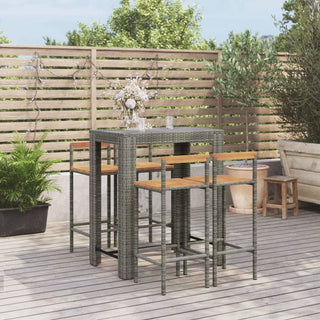 Tuinbarset Poly Rattan En Massief Acaciahout