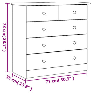 Ladekast Alta 77X35X73 Cm Massief Grenenhout