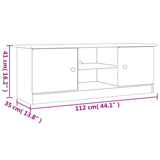 Tv-Meubel Alta 112X35X41 Cm Massief Grenenhout