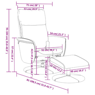Massagestoel Verstelbaar Met Voetenbankje Kunstleer