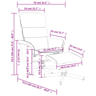 Fauteuil Verstelbaar Met Voetenbank Stof