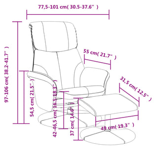 Fauteuil Verstelbaar Met Voetenbankje Kunstleer