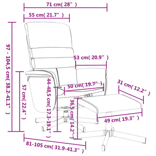 Fauteuil Verstelbaar Met Voetenbankje Kunstleer