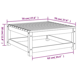 Tuinvoetenbank 70X70X30 Cm Massief Grenenhout