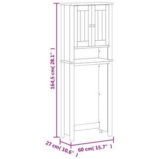 Toiletmeubel Berg 60X27X164,5 Cm Massief Hout