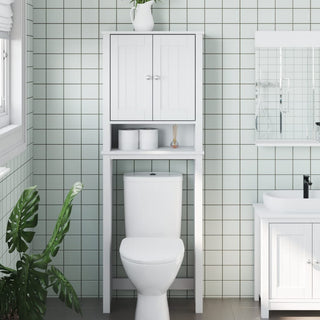 Toiletmeubel Berg 60X27X164,5 Cm Massief Hout