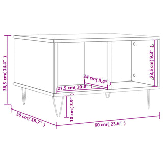 Salontafel 60X50X36,5 Cm Bewerkt Hout Kleurig