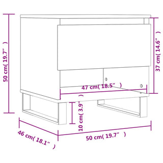 Salontafels 50X46X50 Cm Bewerkt Hout Bruin Eikenkleur