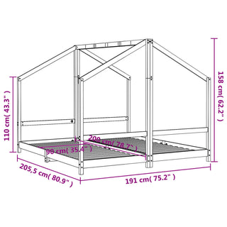 Kinderbedframe Massief Grenenhout