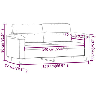 Tweezitsbank 140 Cm Kunstleer Zwart