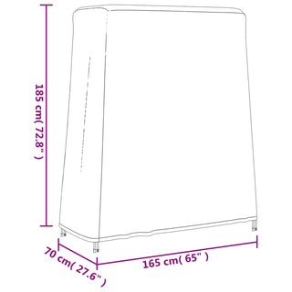 Hoes Voor Tafeltennistafel 165X70X185 Cm 420D Oxford Stof Zwart