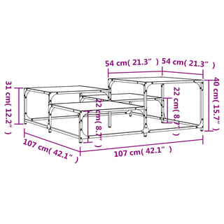 Salontafel Bewerkt Hout Kleurig