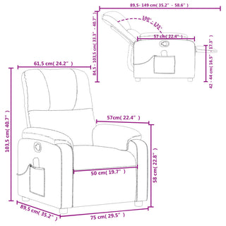 Massagestoel Microvezelstof Donkergrijs