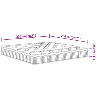 Pocketveringmatras Middelhard-Plus 200X200 Cm