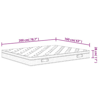 Pocketveringmatras Middelhard-Plus 160X200 Cm Super King Size