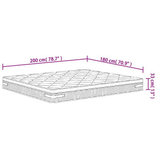 Pocketveringmatras Middelhard-Plus 180X200 Cm