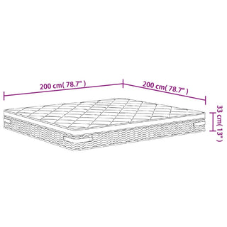 Pocketveringmatras Middelhard-Plus 200X200 Cm