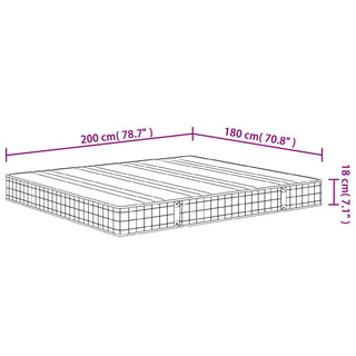 Binnenveringmatras Middelhard 180X200 Cm