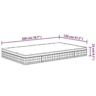 Binnenveringmatras Middelhard 120X200 Cm