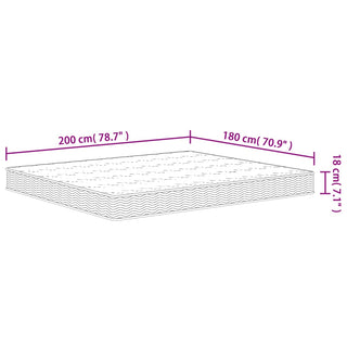 Binnenveringmatras Middelhard 180X200 Cm