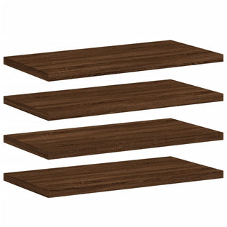 Wandschappen 4 St 40X20X1,5 Cm Bewerkt Hout Bruineikenkleurig