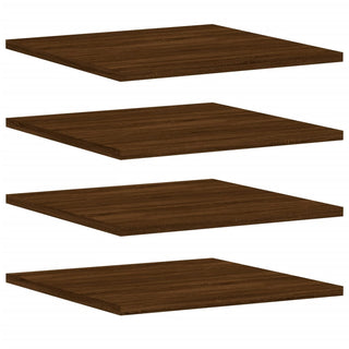 Wandschappen 4 St 40X50X1,5 Cm Bewerkt Hout Bruineikenkleurig