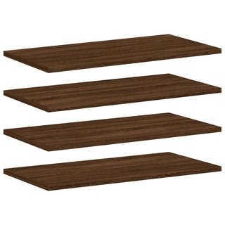 Wandschappen 4 St 60X20X1,5 Cm Bewerkt Hout Bruineikenkleurig