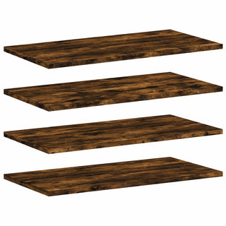 Wandschappen 4 St 60X30X1,5 Cm Bewerkt Hout Gerookt Eikenkleur