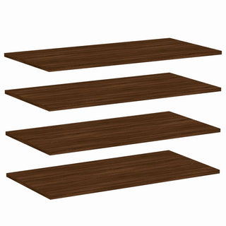 Wandschappen 4 St 80X40X1,5 Cm Bewerkt Hout Bruineikenkleurig