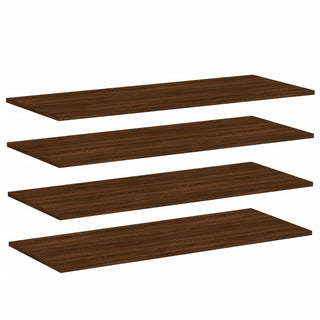 Wandschappen 4 St 100X40X1,5 Cm Bewerkt Hout Bruineikenkleurig