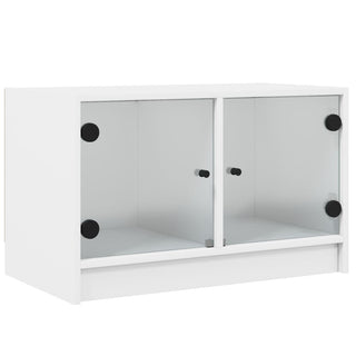 Tv-Meubel Met Glazen Deuren 68X37X42 Cm