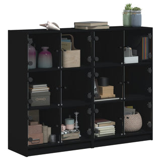 Boekenkast Met Deuren 36X37X09 Cm Bewerkt Hout