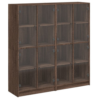 Boekenkast Met Deuren 36X37X42 Cm Hout Bruineikenkleurig