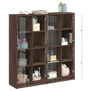 Boekenkast Met Deuren 36X37X42 Cm Hout Bruineikenkleurig