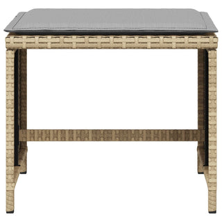 Tuinkrukken Met Kussens 41X41X36 Cm Poly Rattan Beige