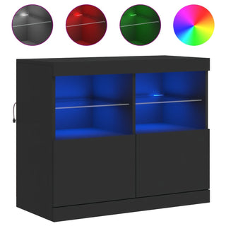 Dressoir Met Led-Verlichting 8X37X67 Cm