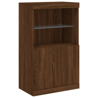 Dressoir Met Led-Verlichting 60,5X37X00 Cm Bruineikenkleurig