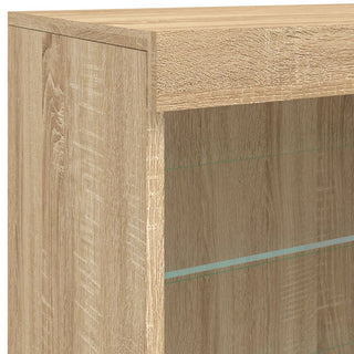 Dressoir Met Led-Verlichting 60,5X37X67 Cm Sonoma Eikenkleurig