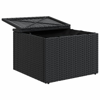 Tuinkruk Met Kussen 55X55X37 Cm Poly Rattan Zwart