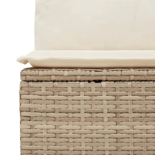 Tuinhoekbank Met Kussens Poly Rattan Beige