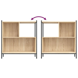 Boekenkast 72X28X77,5 Cm Bewerkt Hout Kleurig