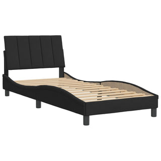 Bedframe Met Hoofdeinde Fluweel Zwart 90X190 Cm