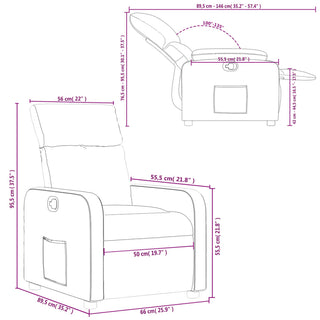 Fauteuil Verstelbaar Stof Bruin