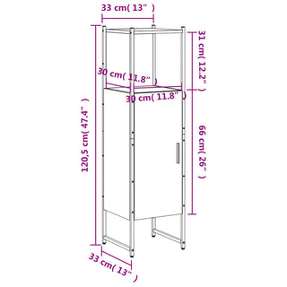 Badkamerkast 33X33X20,5 Cm Bewerkt Hout Kleurig