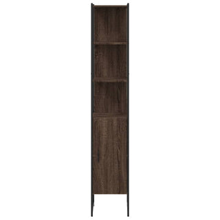 Badkamerkast 33X33X185,5 Cm Bewerkt Hout Bruin Eikenkleurig