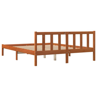 Bedframe Massief Grenenhout Wasbruin 150X200 Cm