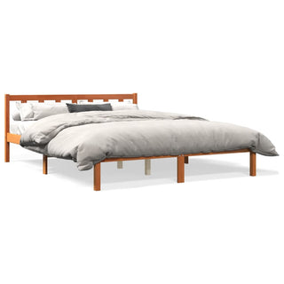 Bedframe Massief Grenenhout Wasbruin 150X200 Cm